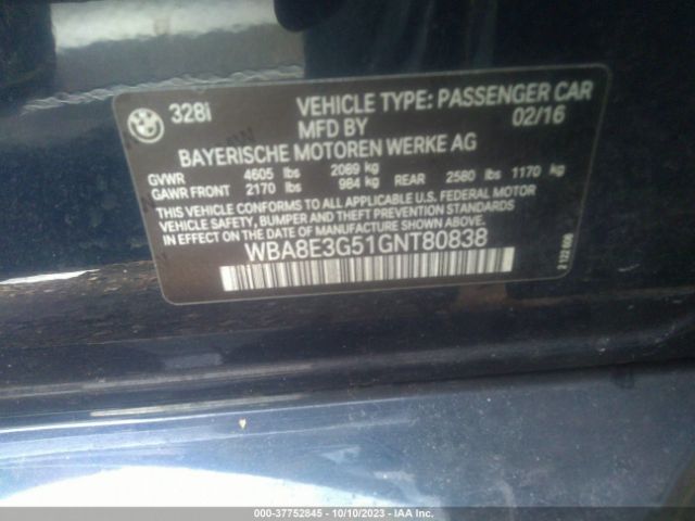 WBA8E3G51GNT80838 BMW 3 Series 328i Xdrive