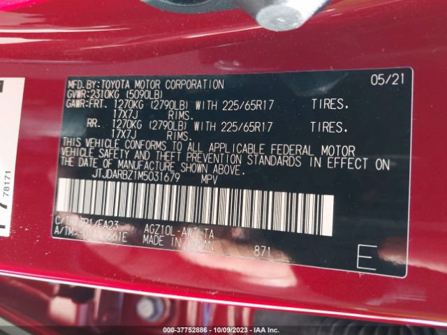 2021 LEXUS NX JTJDARBZ1M5031679 Photo 8