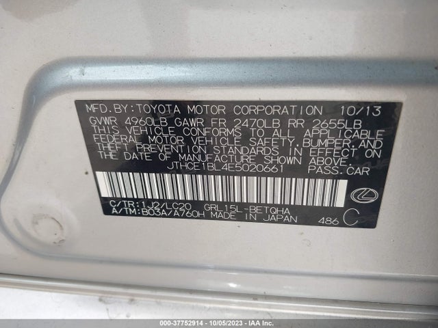 Lexus GS 350 2014 JTHCE1BL4E5020661 Image 9
