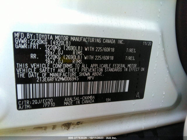 Toyota Rav4 Xse Hybrid 2021 2T3E6RFV2MW006945 Image 9