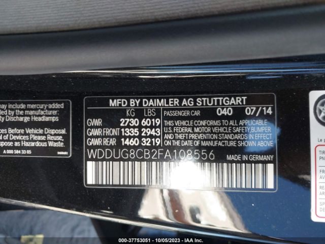 WDDUG8CB2FA108556 Mercedes-Benz S-class S 550