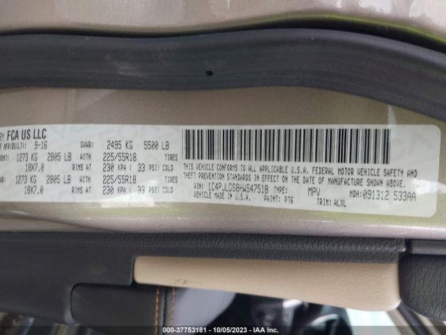 1C4PJLDS8HW547518 Jeep Cherokee Limited
