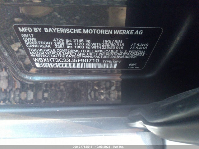 BMW X1 Xdrive28i 2018 WBXHT3C33J5F90710 Image 9