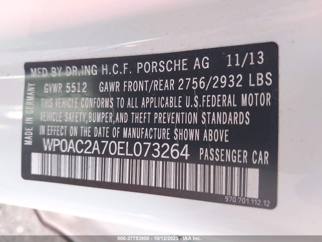 2014 PORSCHE PANAMERA WP0AC2A70EL073264 Photo 8