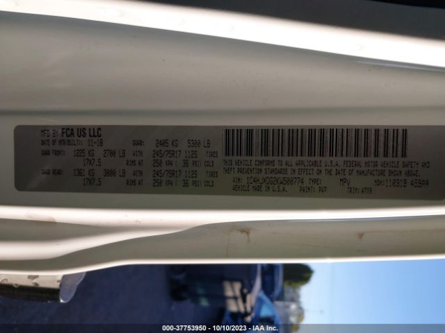 1C4HJXDG2KW500774 Jeep Wrangler Unlimited Sport S