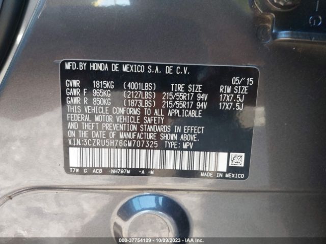 3CZRU5H76GM707325 Honda Hr-v Ex-l