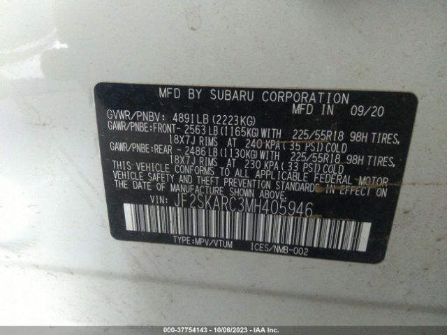 JF2SKARC3MH405946 Subaru Forester Sport