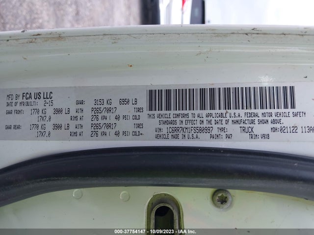 1C6RR7KM1FS580997 RAM 1500 Tradesman