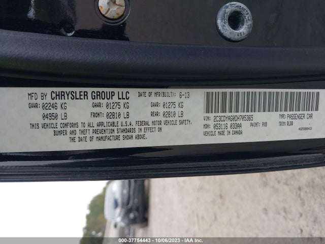 2013 DODGE CHALLENGER SXT VIN: 2C3CDYAG0DH705365