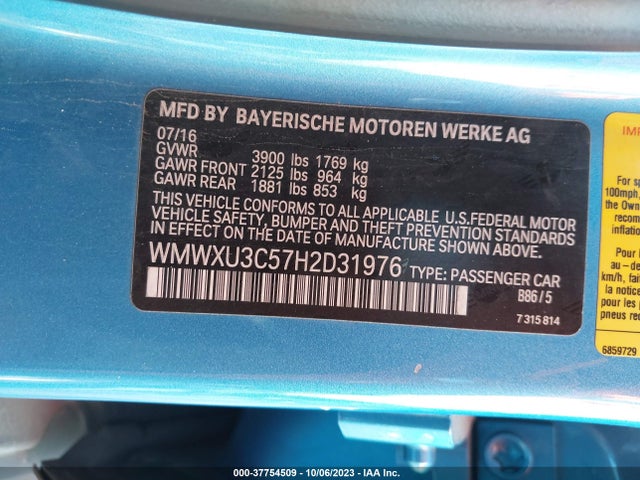 2017 MINI HARDTOP WMWXU3C57H2D31976 Photo 8