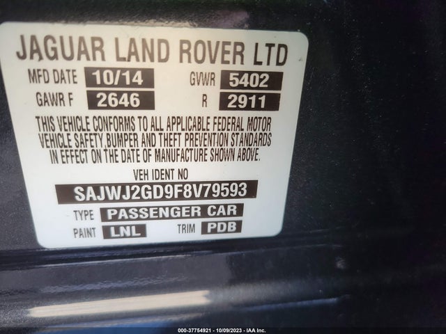 2015 JAGUAR XJ SAJWJ2GD9F8V79593 Photo 8