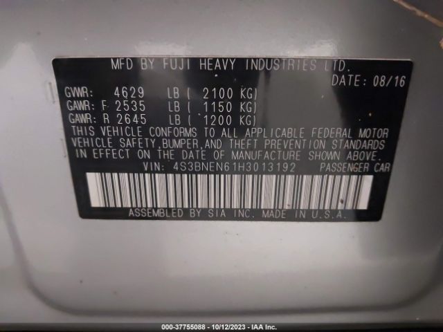 4S3BNEN61H3013192 Subaru Legacy Limited