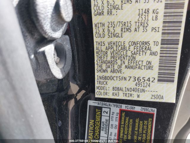 1N6BD0CT5FN736542 Nissan FRONTIER S