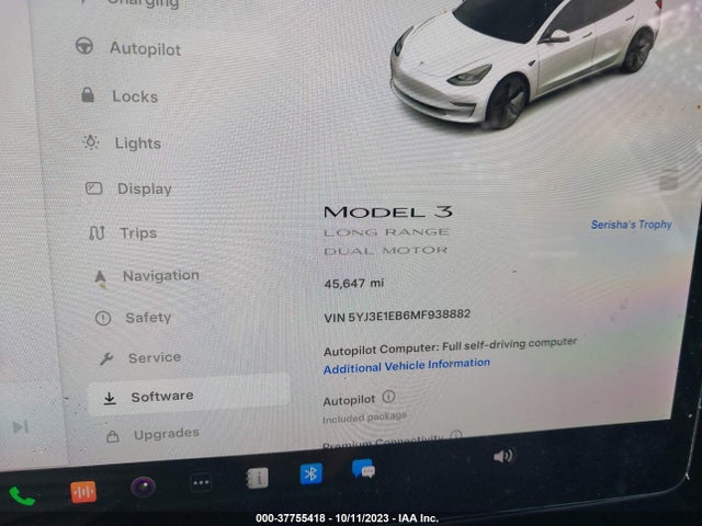 5YJ3E1EB6MF938882 Tesla Model 3 Long Range