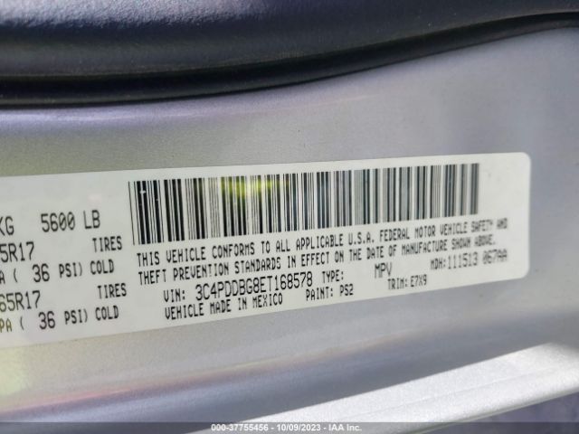 3C4PDDBG8ET168578 Dodge Journey Sxt