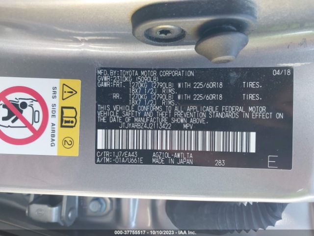 2018 LEXUS NX JTJYARBZ4J2113422 Photo 8