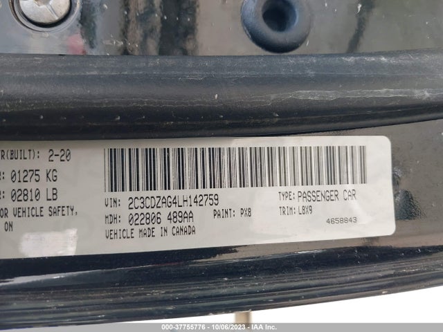 Dodge Challenger Sxt 2020 2C3CDZAG4LH142759 Image 9