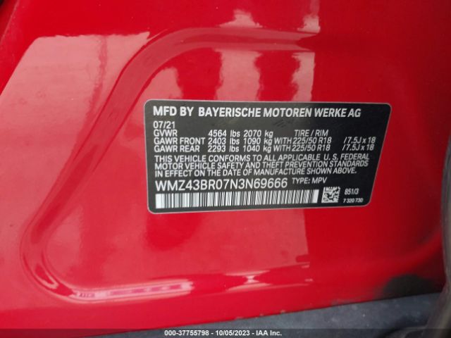 WMZ43BR07N3N69666 Mini Countryman Cooper