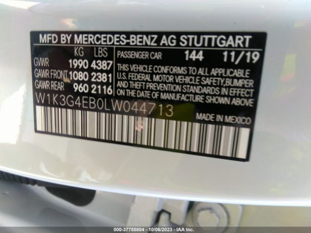 W1K3G4EB0LW044713 Mercedes-Benz A-class A 220