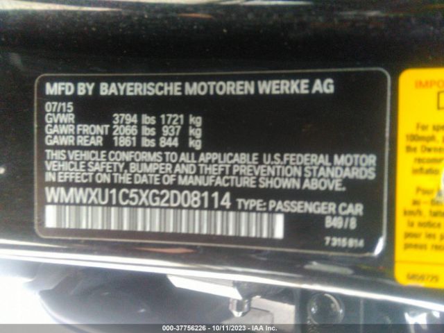 WMWXU1C5XG2D08114 Mini COOPER HARDTOP 4 DOOR