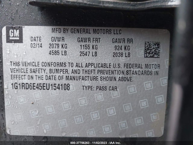 Chevrolet Volt 2014 1G1RD6E45EU154108 Image 9