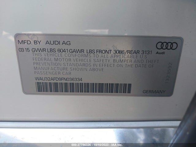 Audi A8 L 4.0t 2015 WAU32AFD9FN036334 Image 9