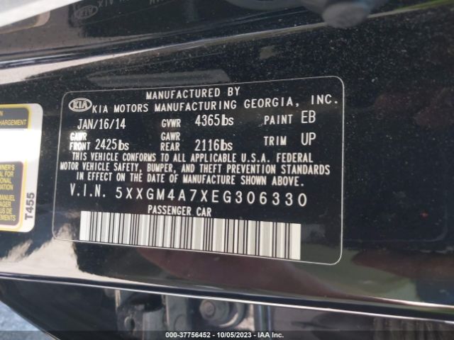 5XXGM4A7XEG306330 KIA Optima Lx