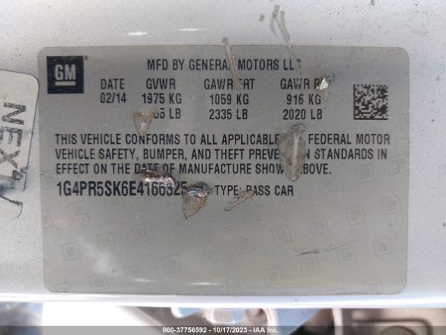 1G4PR5SK6E4166325 Buick Verano Convenience Group