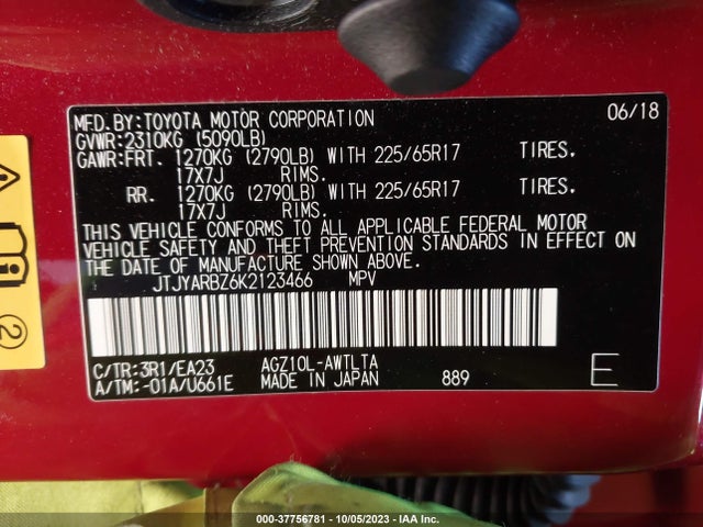 JTJYARBZ6K2123466 Lexus Nx Nx 300