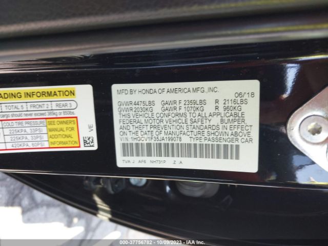 1HGCV1F35JA199078 Honda Accord Sedan Sport 1.5t