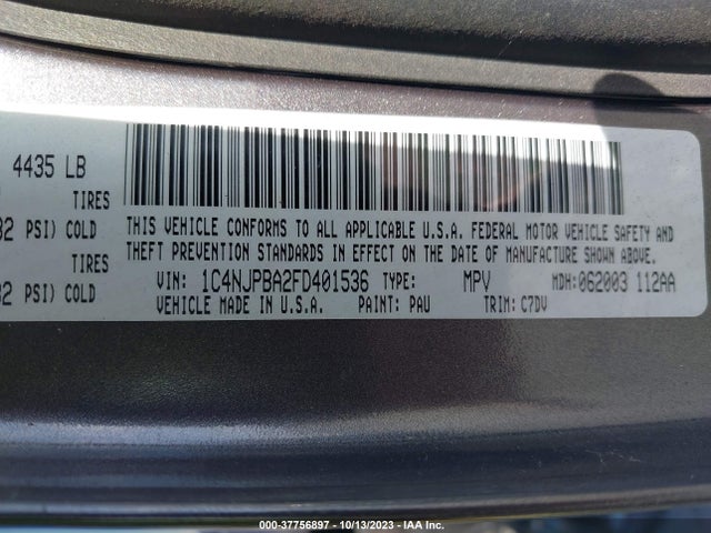 1C4NJPBA2FD401536 Jeep Patriot Altitude Edition