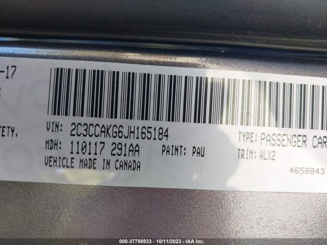 2C3CCAKG6JH165184 Chrysler 300 Limited Awd