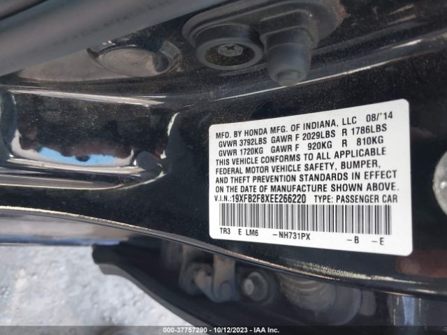 19XFB2F8XEE266220 Honda Civic Sedan Ex