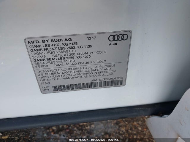 WA1HCCFS9JR022235 Audi Q3 Premium Plus