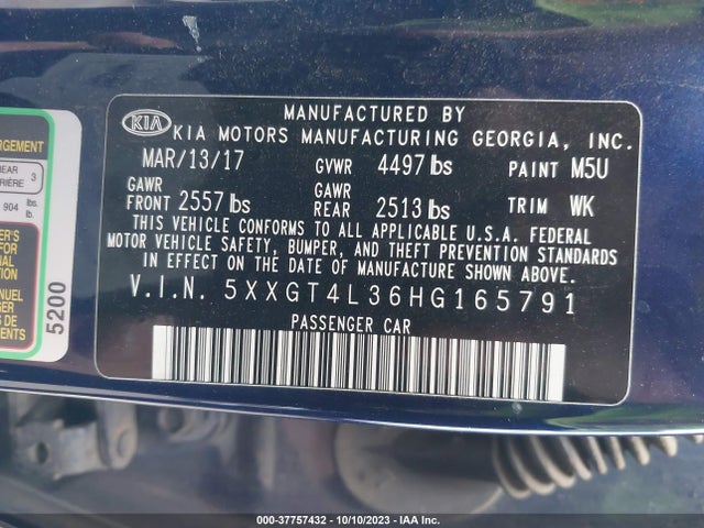KIA Optima Lx 2017 5XXGT4L36HG165791 Image 9