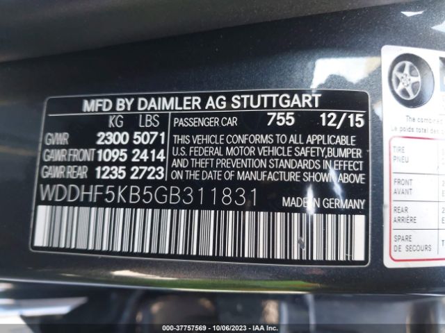 2016 MERCEDES-BENZ E-CLASS WDDHF5KB5GB311831 Photo 8