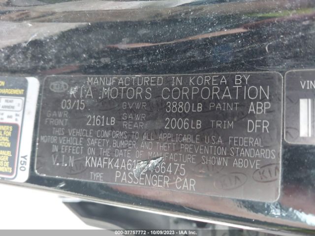 KNAFK4A61F5436475 KIA FORTE LX