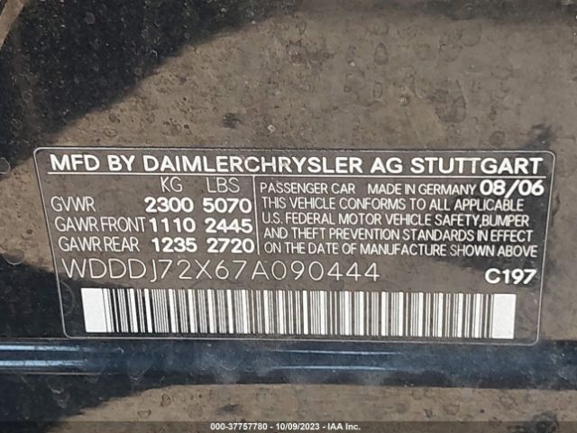 2007 MERCEDES-BENZ CLS-CLASS WDDDJ72X67A090444 Photo 8