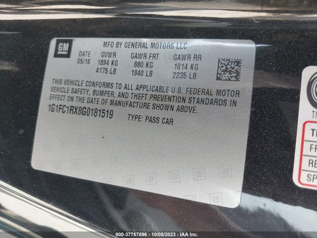 Chevrolet Camaro 2lt 2016 1G1FC1RX8G0181519 Image 9