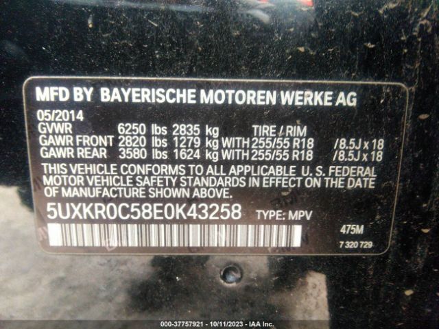 5UXKR0C58E0K43258 BMW X5 Xdrive35i