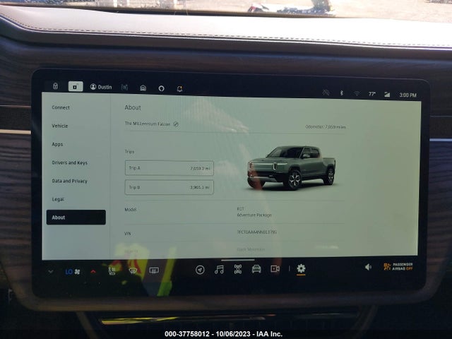 Rivian R1t Adventure Package 2022 7FCTGAAA4NN013795 Image 7