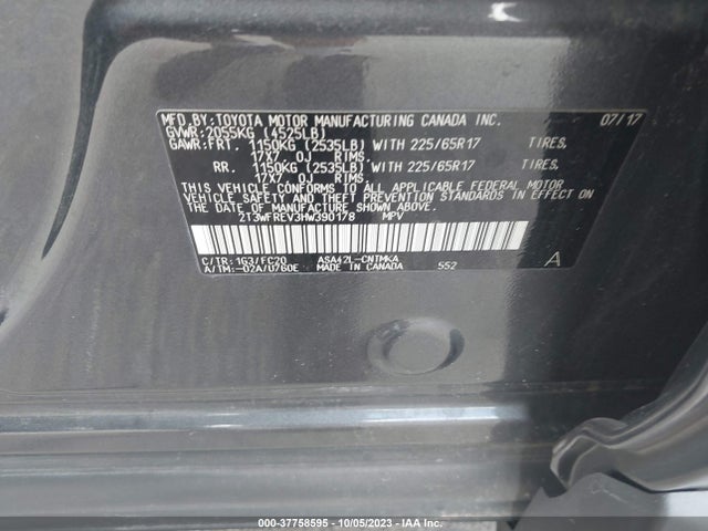 Toyota Rav4 Xle 2017 2T3WFREV3HW390178 Image 9