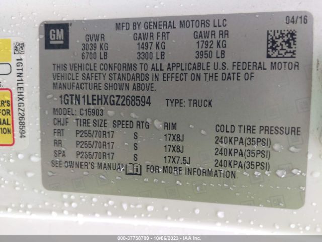 1GTN1LEHXGZ268594 GMC SIERRA 1500