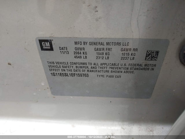 Chevrolet MALIBU LT 2014 1G11E5SL1EF159763 Image 9