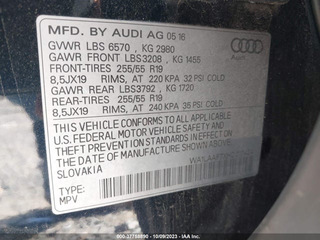 WA1LAAF7XHD017424 Audi Q7 Premium Plus