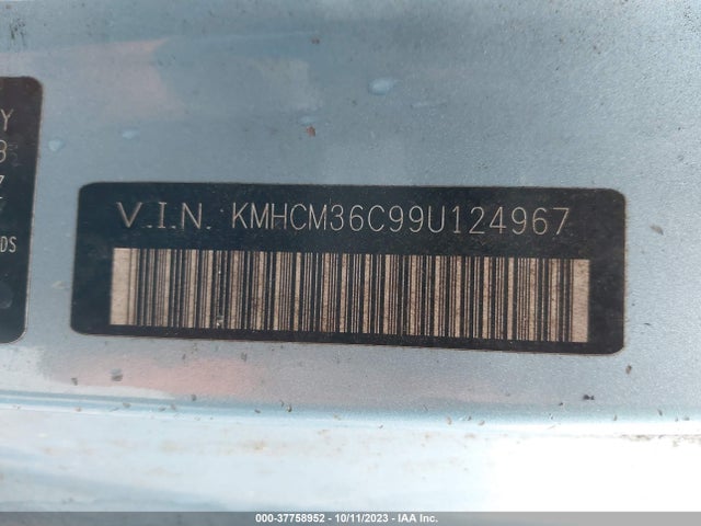 2009 HYUNDAI ACCENT AUTO GS VIN: KMHCM36C99U124967