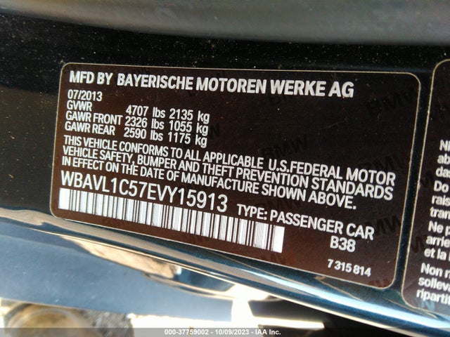 BMW X1 Xdrive28i 2014 WBAVL1C57EVY15913 Image 9