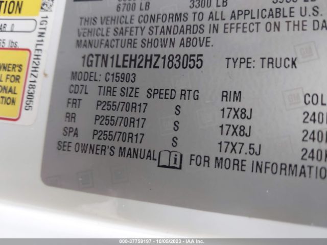 1GTN1LEH2HZ183055 GMC SIERRA 1500