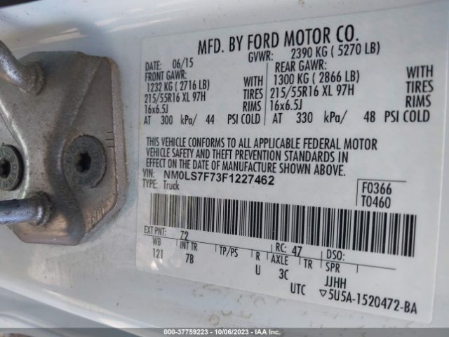 NM0LS7F73F1227462 Ford Transit Connect Xlt