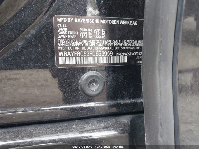 BMW 750li Xdrive 2015 WBAYF8C53FD653959 Image 9